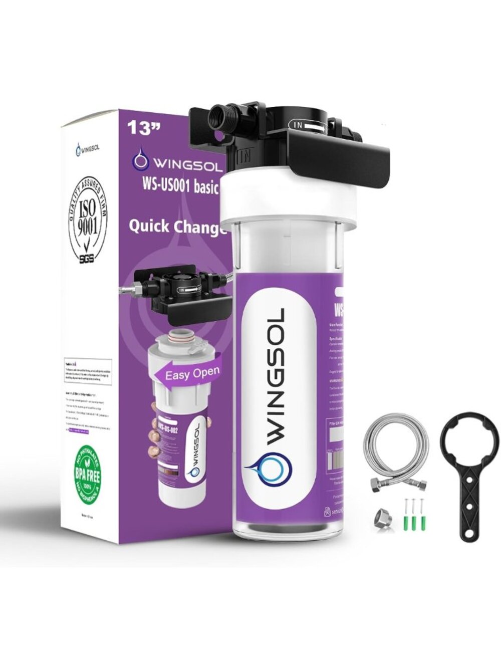 Under Sink Water Filter - Reduces Chlorine, PFAS, Odor & Sediment, Easy Change